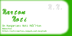 marton noti business card